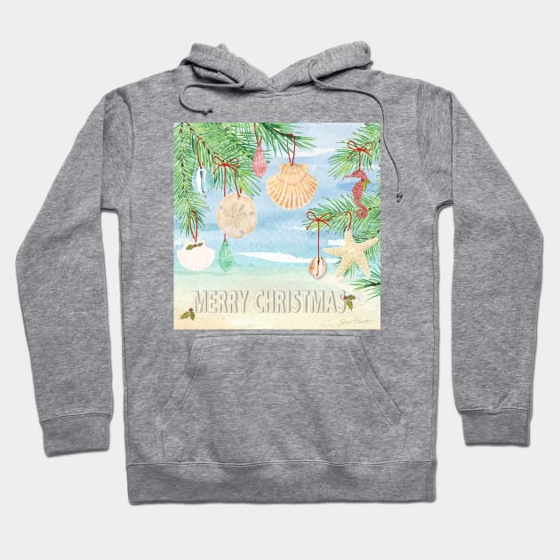 Coastal Christmas E Hoodie by Jean Plout Designs